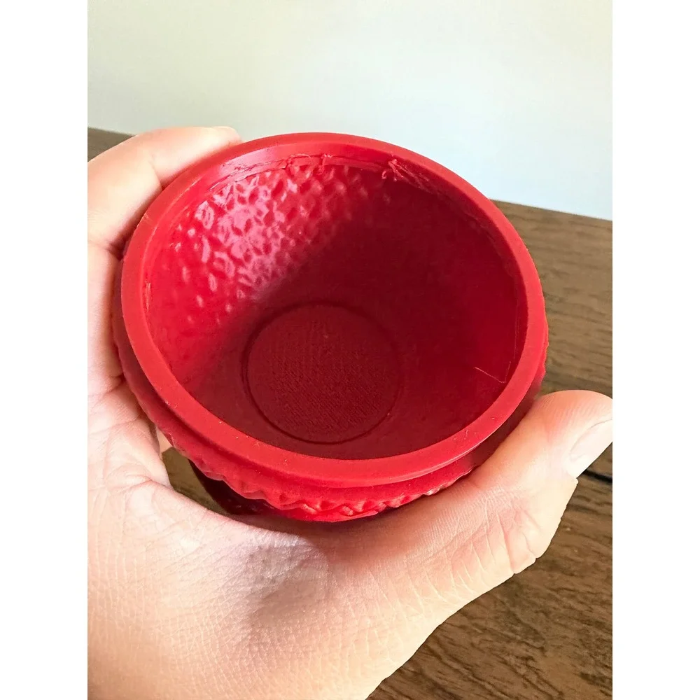 Owl Fairy Lamp Red 3D Printed Viking Fairy Lamp Style Textured
